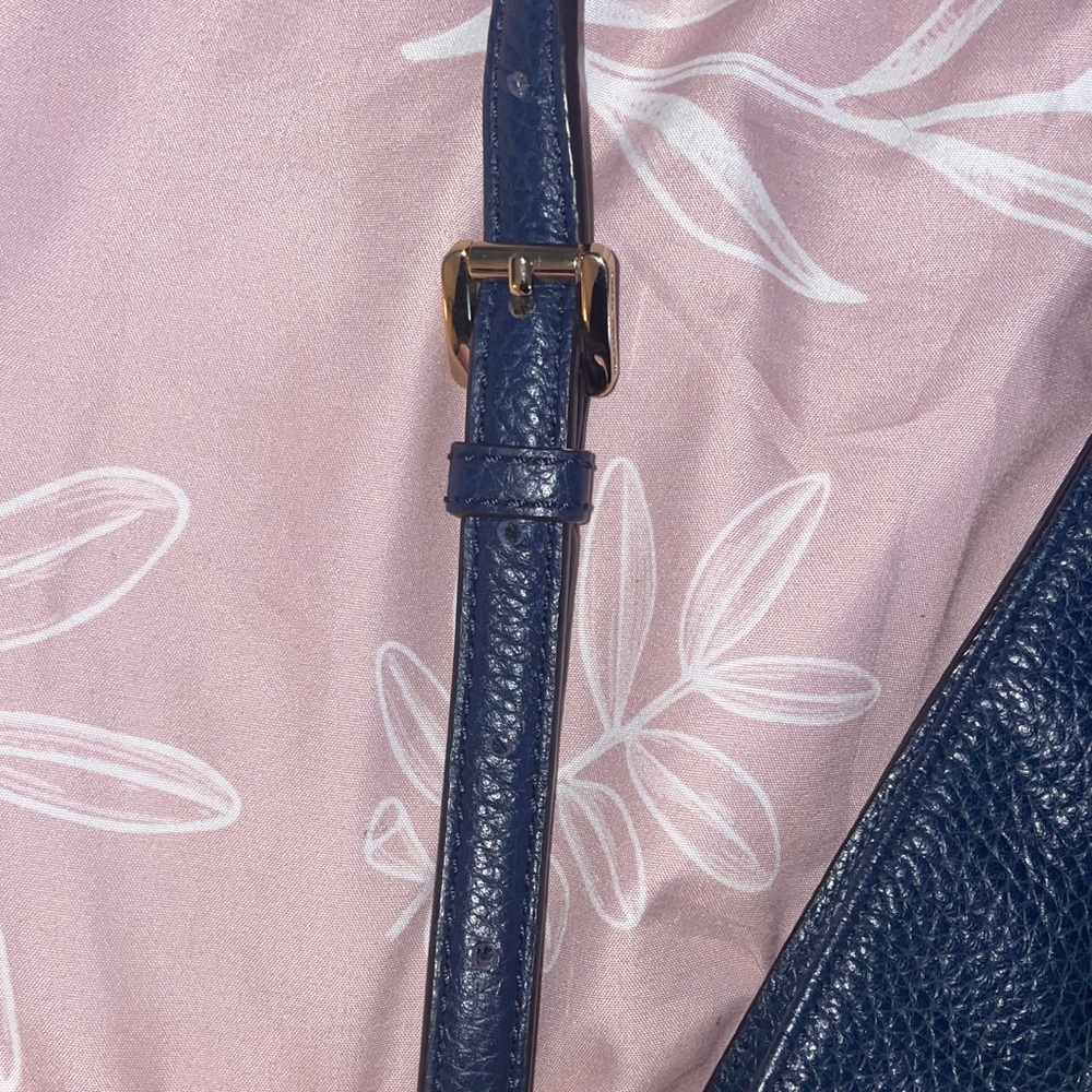 Michael Kors Dark Blue Hamilton Crossbody Bag with Gold Accents - Picture 8 of 15